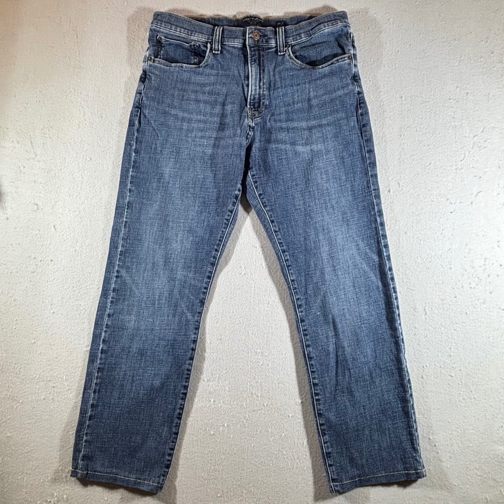 Lucky Brand 221 Straight Leg Jeans Mens 34x32 Medium Wash Blue Denim Pants